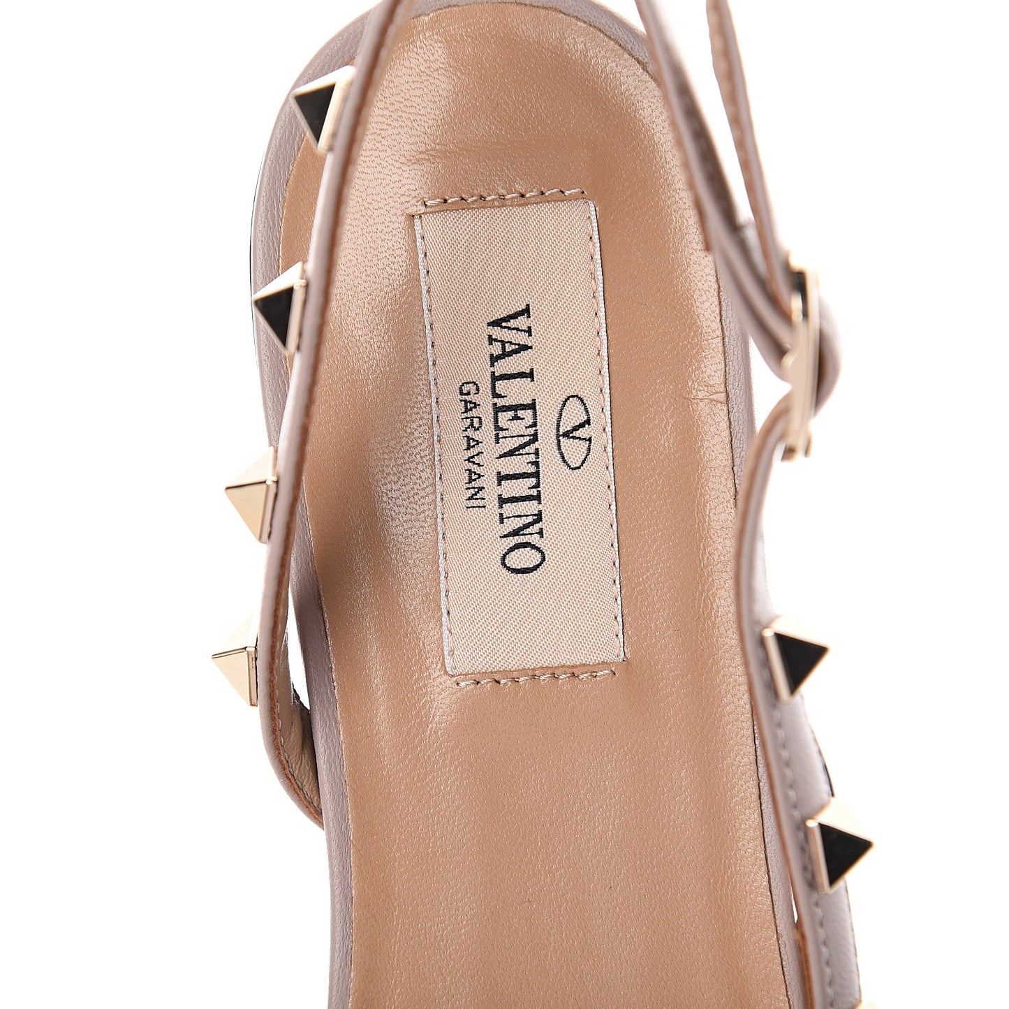 Nappa Rockstud Slingback Flats 37.5 Black Poudre