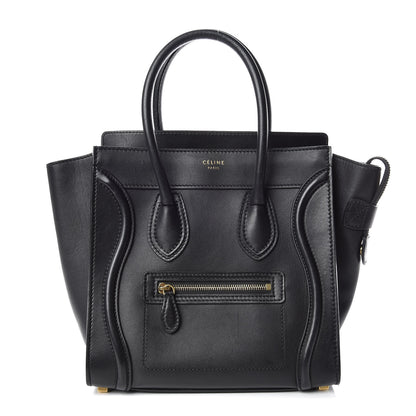 Celine Smooth Calfskin Micro Luggage Black 1 of 10