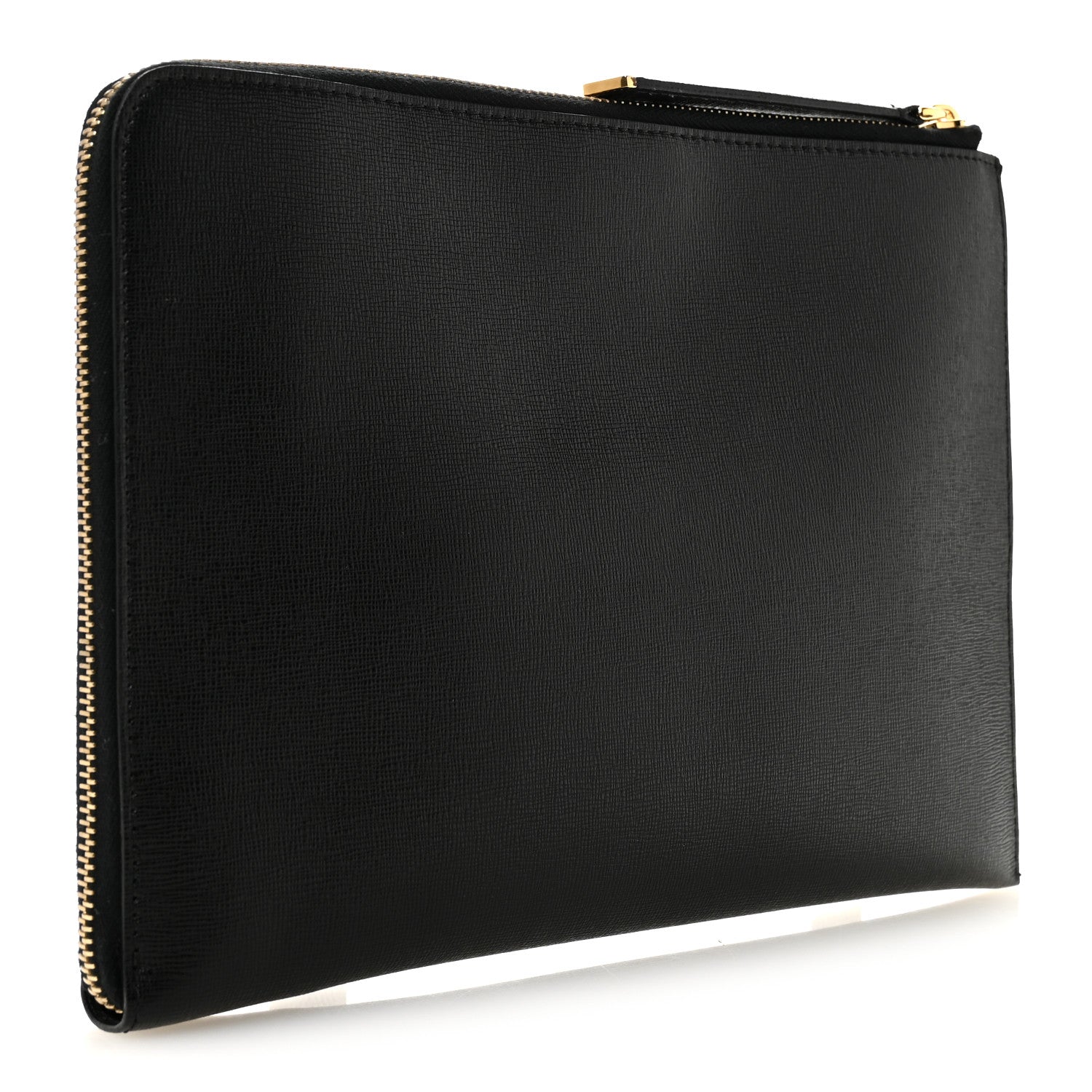 Fendi Vitello Elite Monster Eyes Studded Zip Around Pouch Black 3 of 8