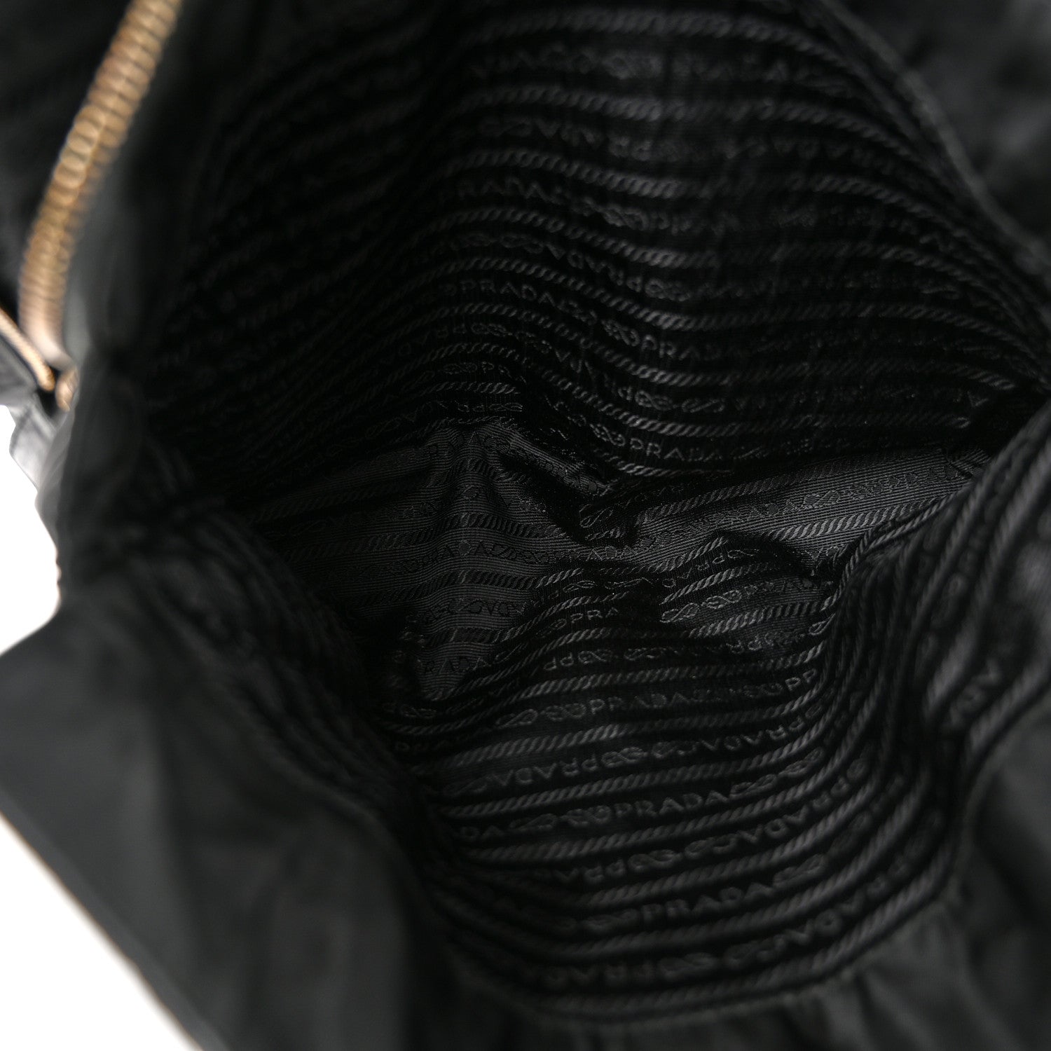 Prada Tessuto Nylon Acciaio Chain Shoulder Bag Black 7 of 11