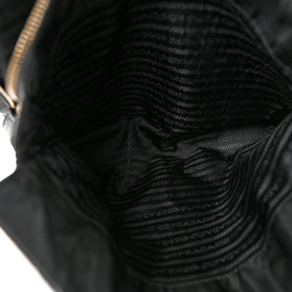 Prada Tessuto Nylon Acciaio Chain Shoulder Bag Black 7 of 11