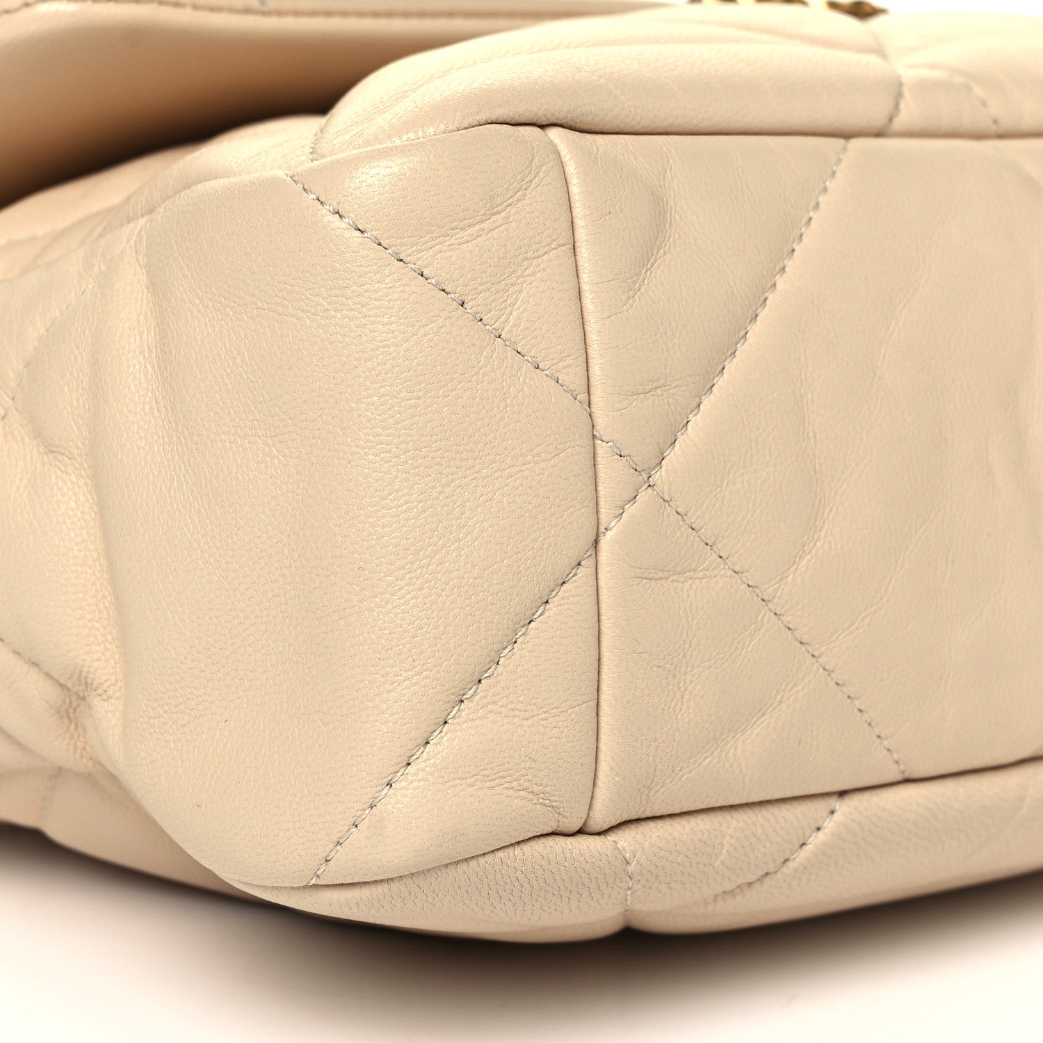 Chanel Lambskin Quilted Large Chanel 19 Flap Dark Beige 8 of 9