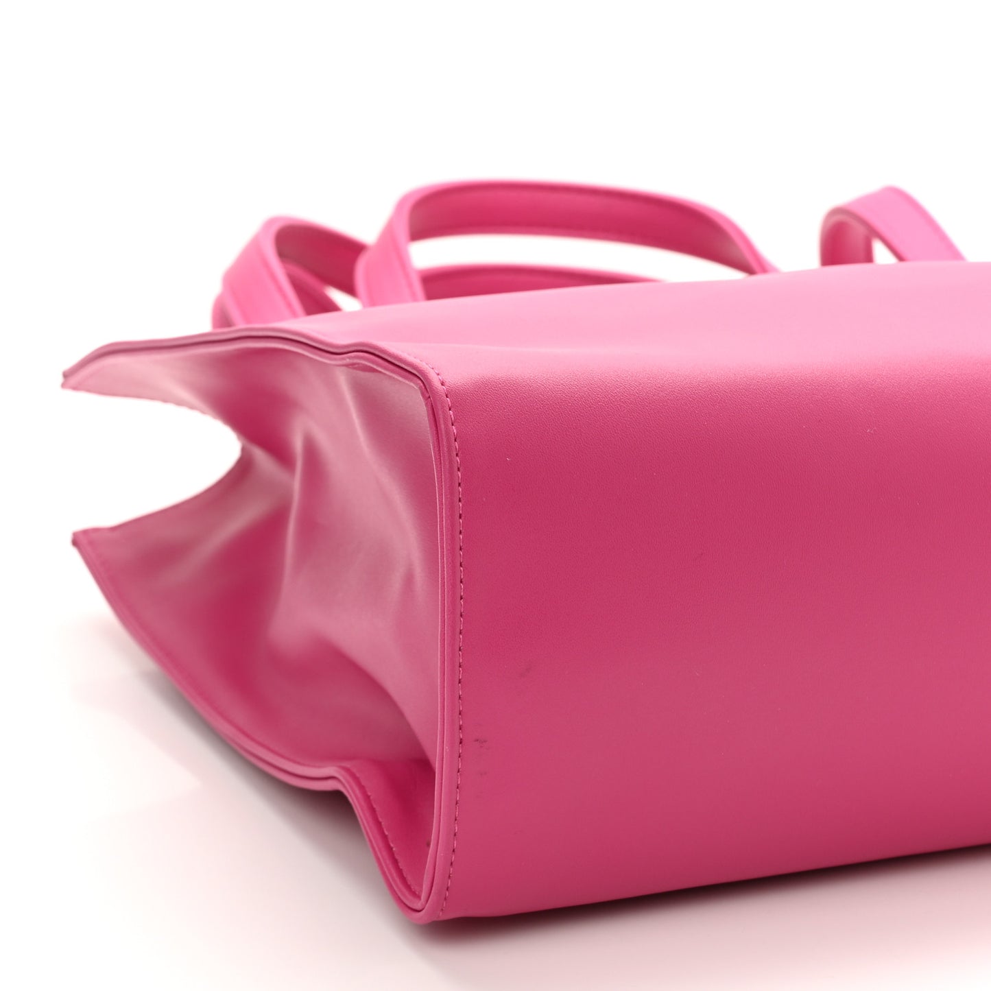 Vegan Leather Medium Shopping Bag Pink
