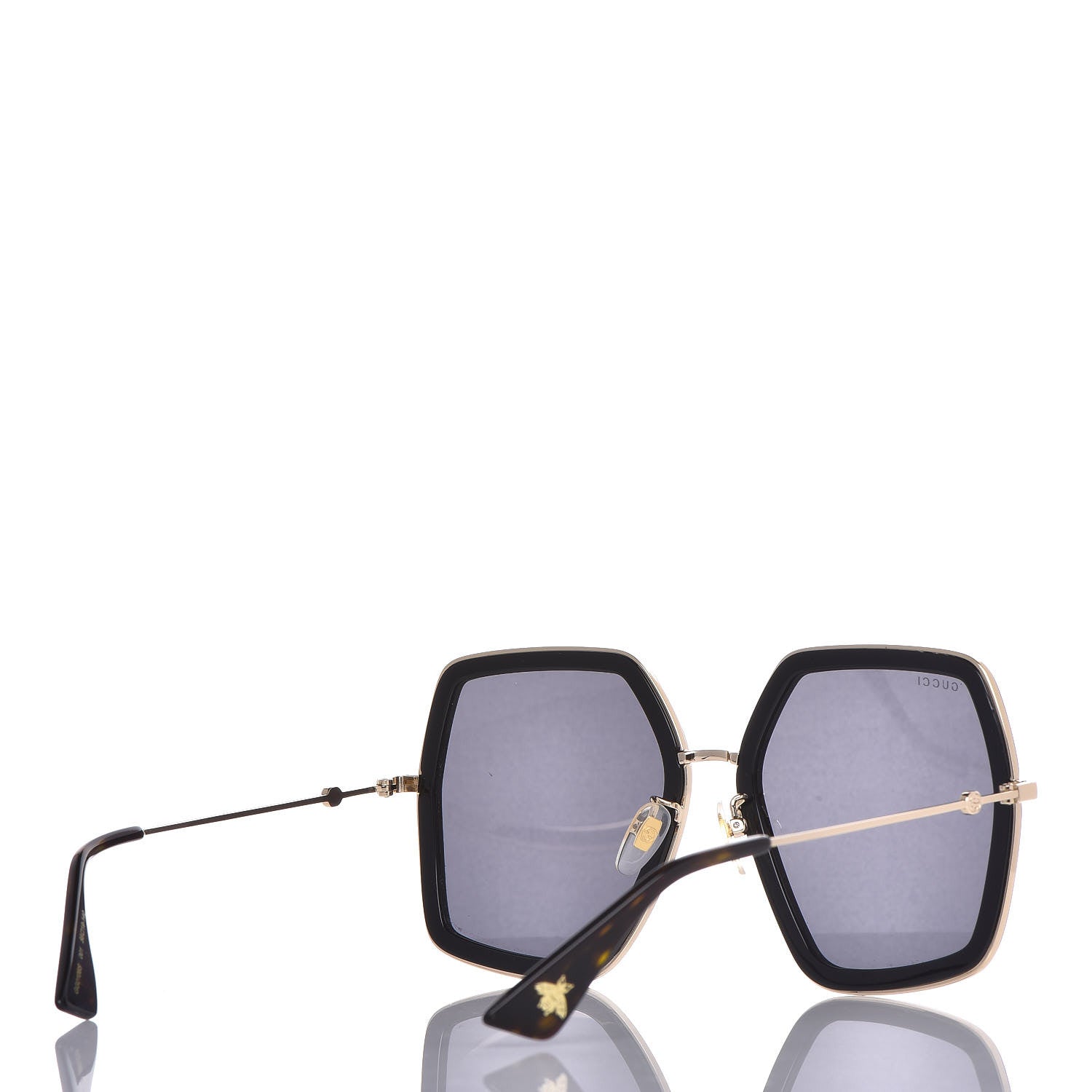 Gucci Acetate Oversize Square Frame GG0106S Sunglasses Black 4 of 7