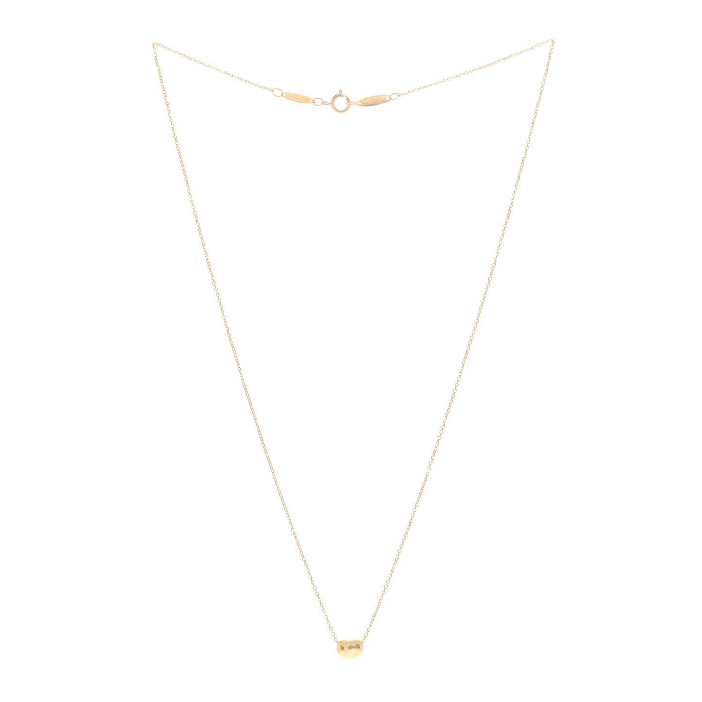 18K Yellow Gold 6.5mm Elsa Peretti Bean Pendant Necklace