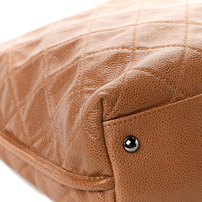 Chanel Caviar Quilted CC Hobo Bag Dark Beige 12 of 14