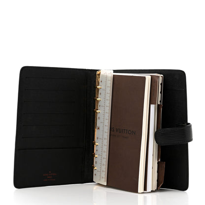 Louis Vuitton Epi Medium Ring Agenda Cover Black 5 of 7