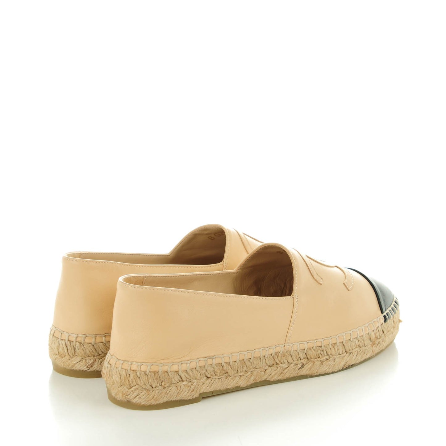 Lambskin CC Espadrilles 38 Beige Black
