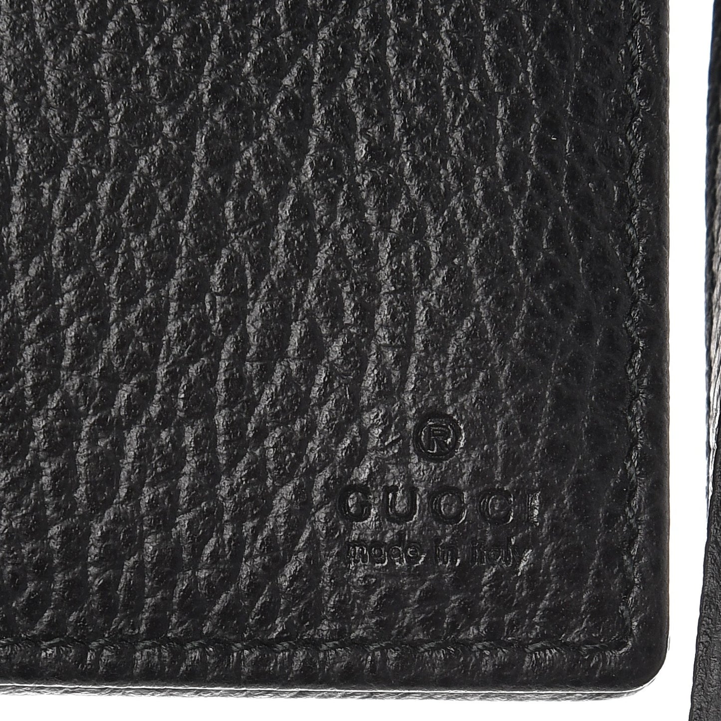 Dollar Calfskin Mini Swing Wallet Bag Black