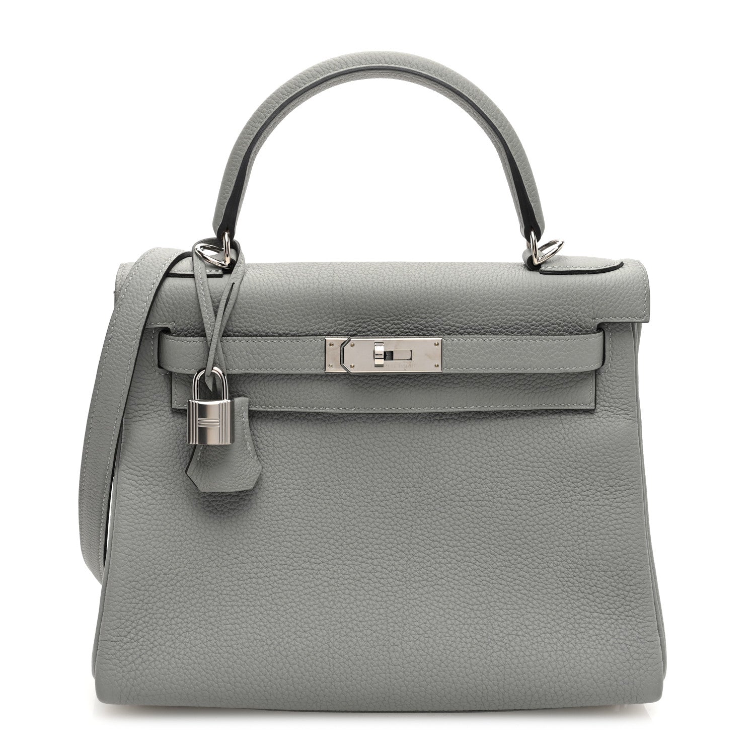 Hermes Togo Horseshoe Kelly Retourne 28 Gris Mouette 1 of 10