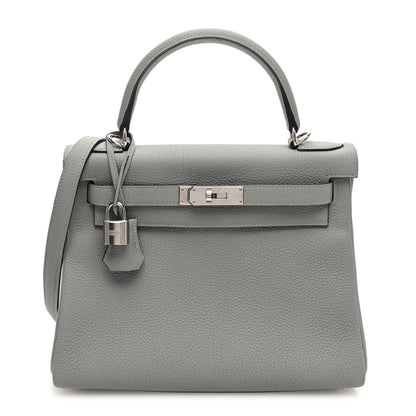 Hermes Togo Horseshoe Kelly Retourne 28 Gris Mouette 1 of 10