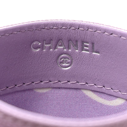 Chanel Caviar Quilted CC Logo Card Holder Light Purple 6 of 9