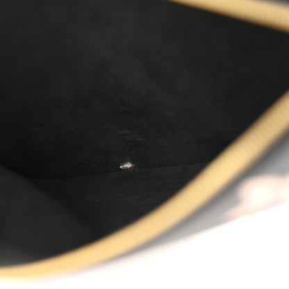 Louis Vuitton Empreinte Monogram Giant Double Zip Pochette Black Cream 7 of 9