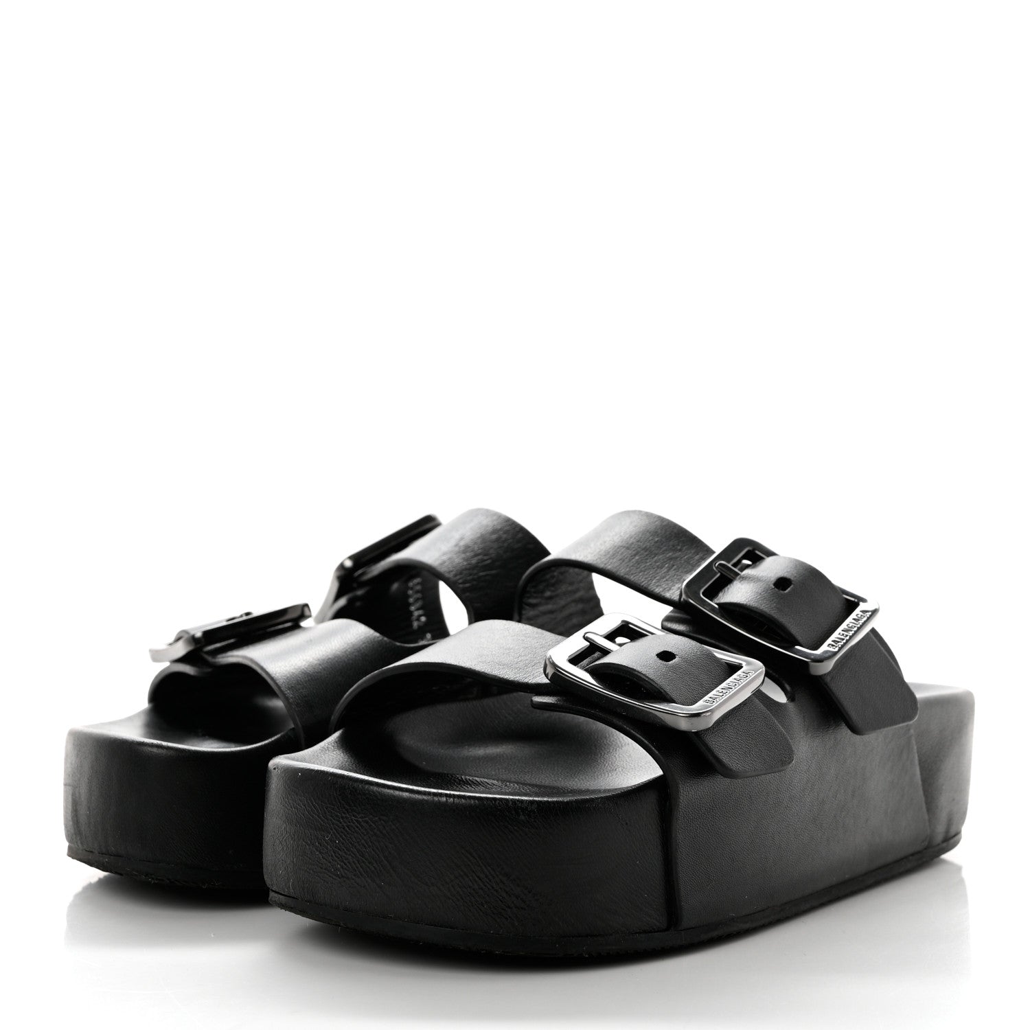 Balenciaga Smooth Nappa Mallorca Platform 50mm Slide Sandals 36 Black 3 of 9