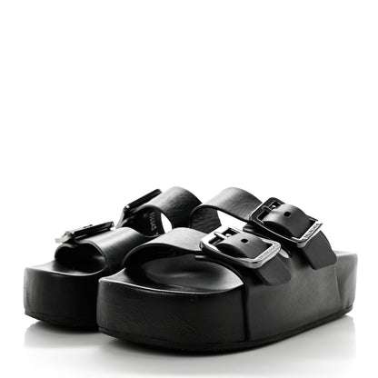 Balenciaga Smooth Nappa Mallorca Platform 50mm Slide Sandals 36 Black 3 of 9