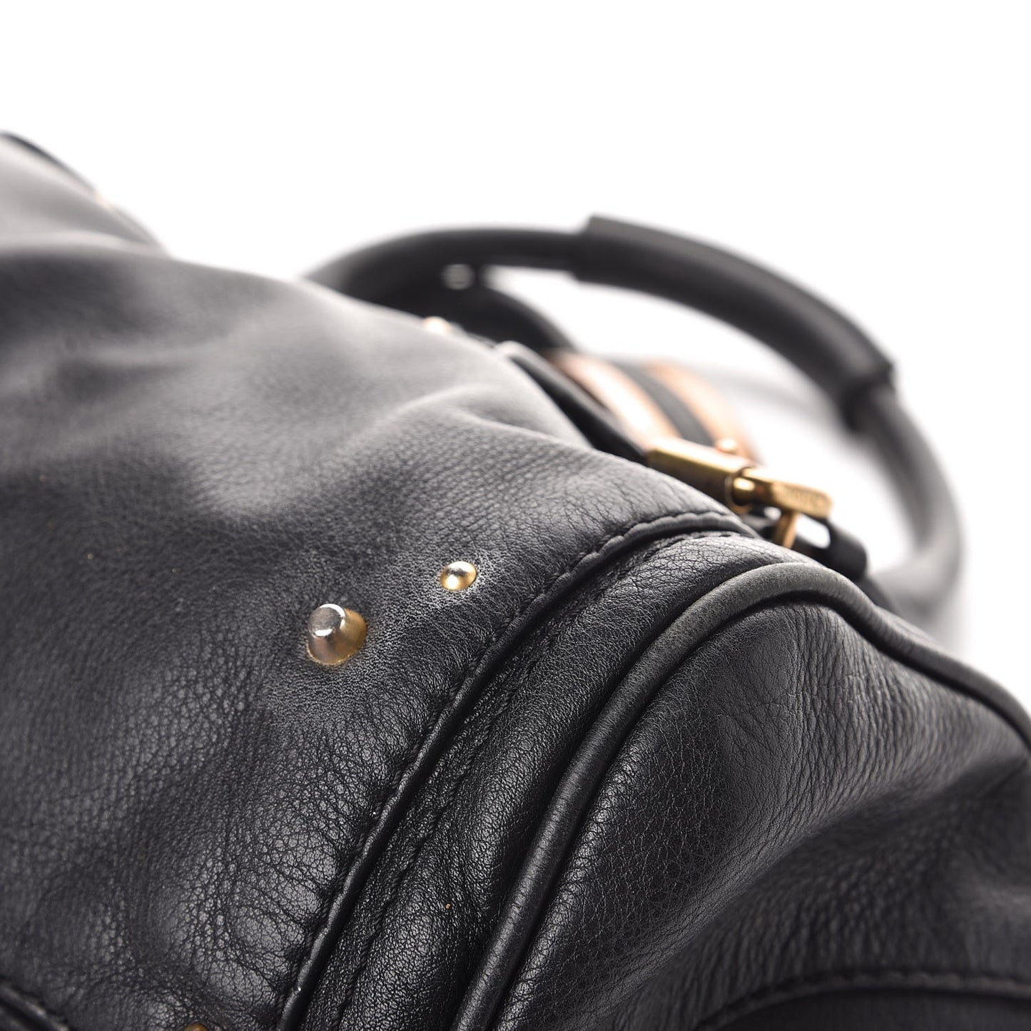 Calfskin Medium Paddington Satchel Black