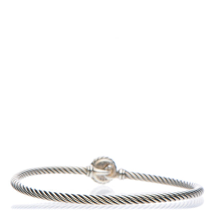 David Yurman Sterling Silver Pearl 3mm Chatelaine Bracelet 3 of 4