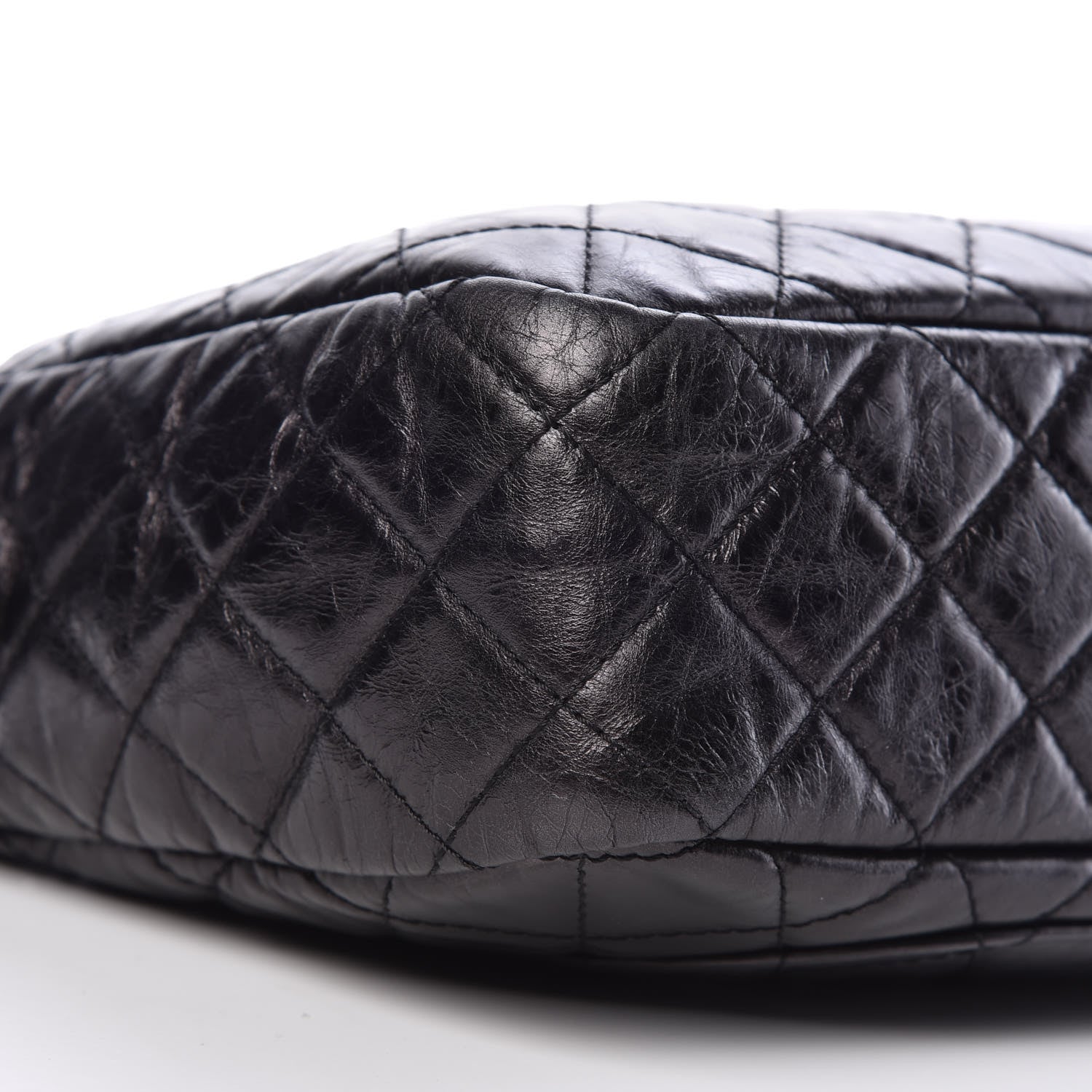 Chanel Metallic Aged Calfskin Quilted Large Reissue Camera Case Silver 9 of 11