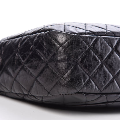 Chanel Metallic Aged Calfskin Quilted Large Reissue Camera Case Silver 9 of 10