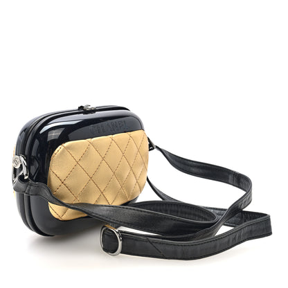 Chanel Lambskin Quilted Plexiglass Box Bag Black Gold 3 of 11