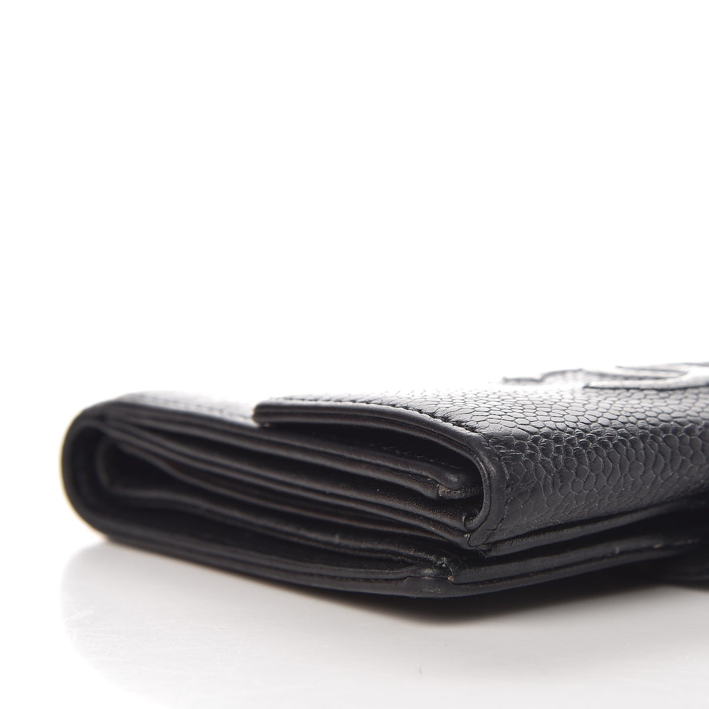 Caviar Timeless CC Compact French Wallet Black