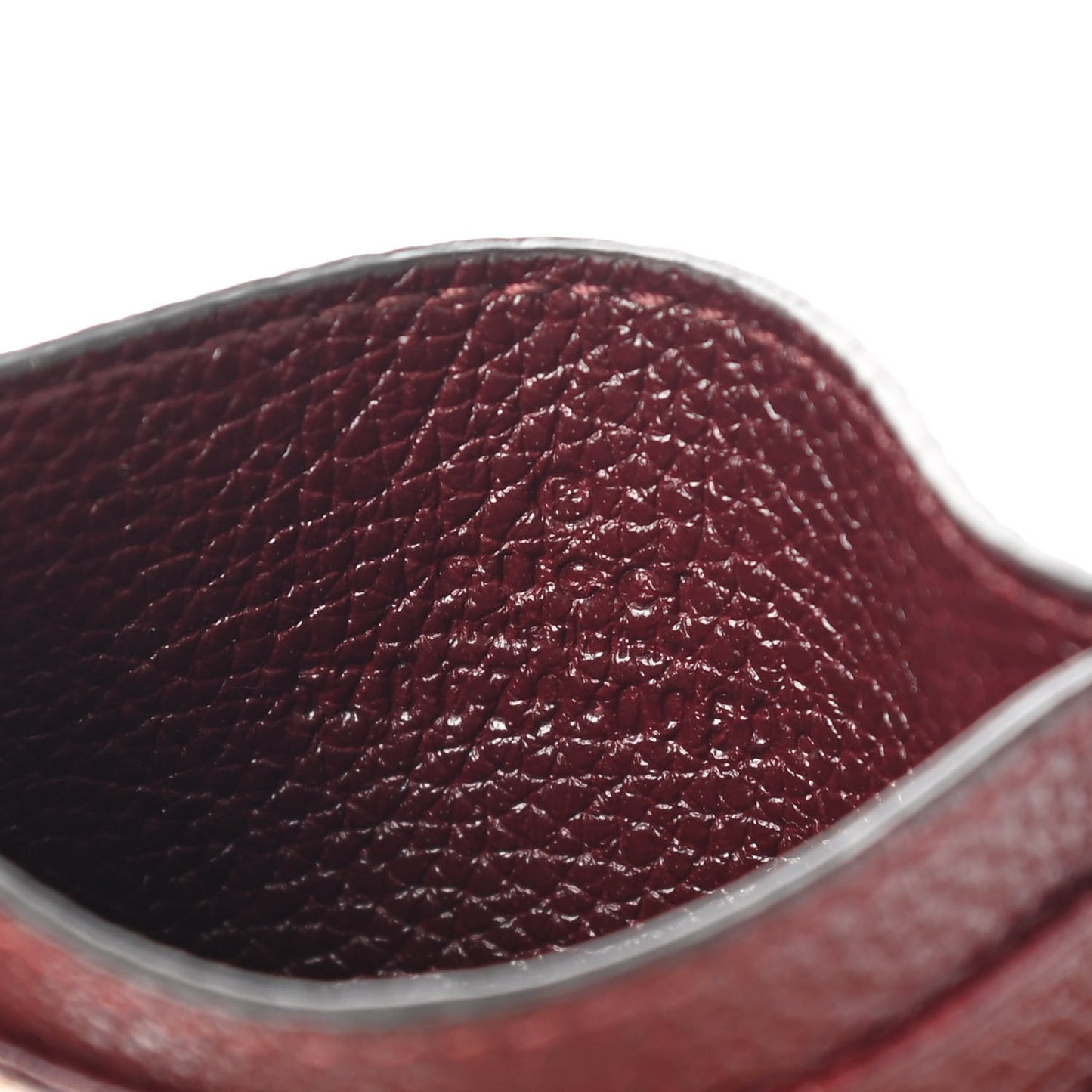 Grainy Calfskin Zumi Card Holder Vintage Bordeaux