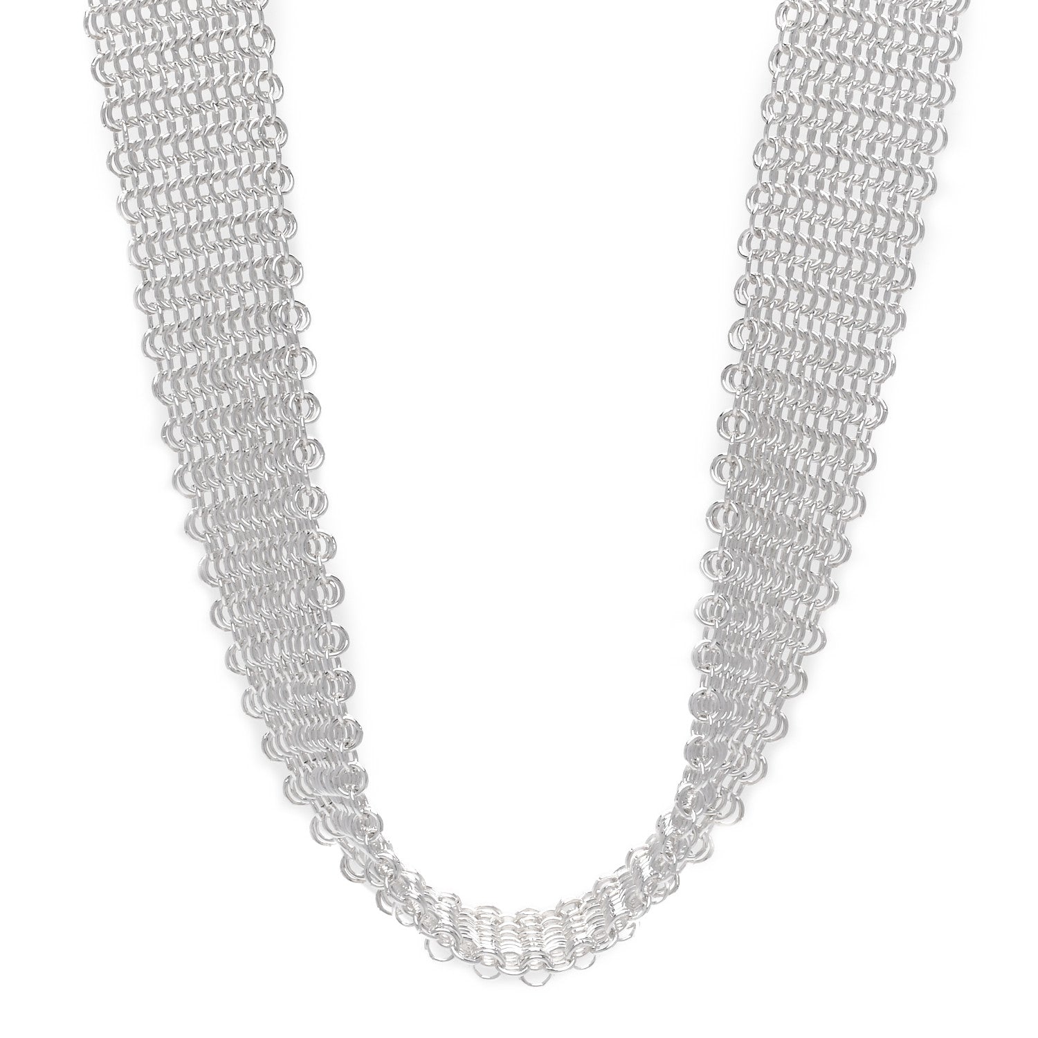Tiffany Sterling Silver Elsa Peretti Mesh Necklace 1 of 6
