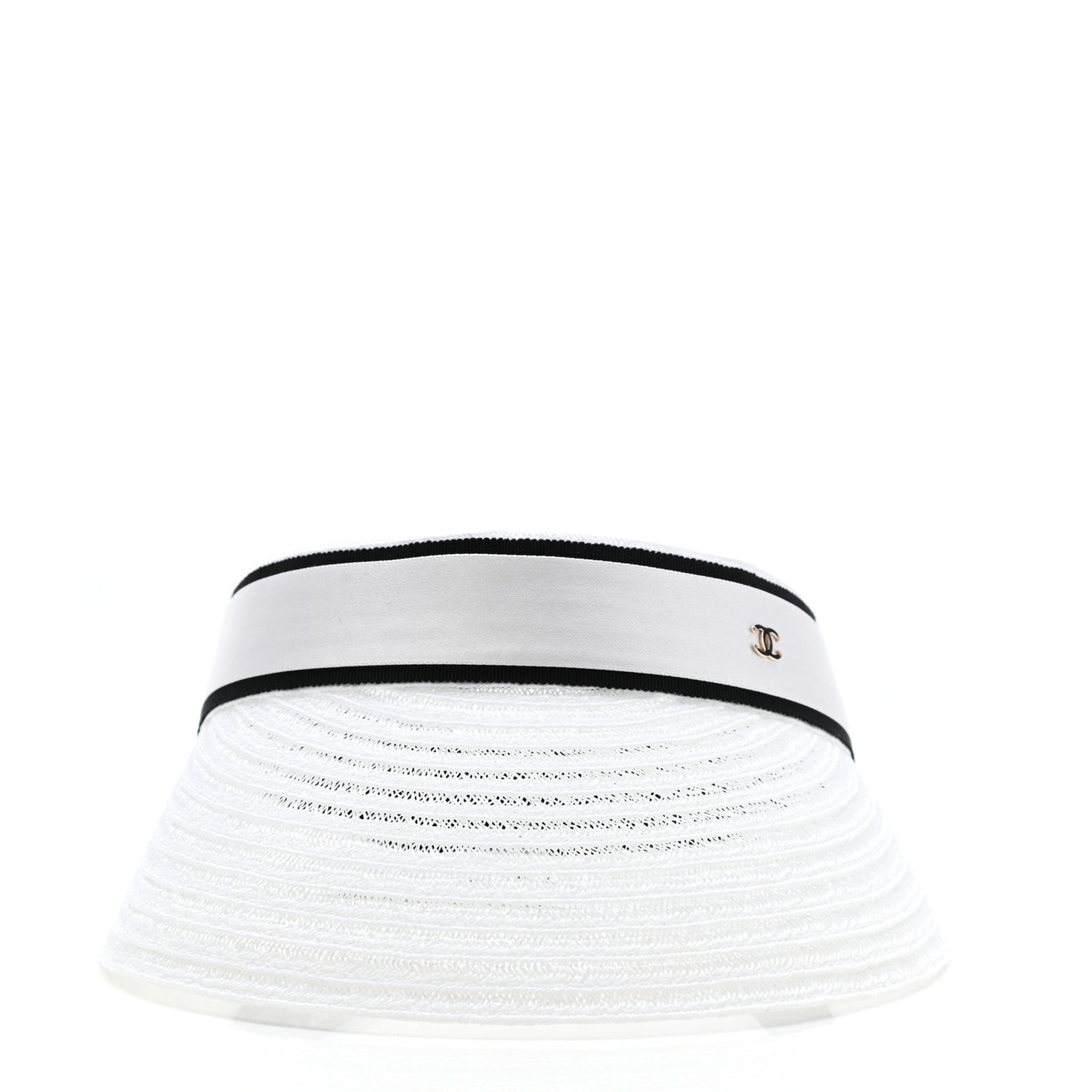 Abaca Cotton Ribbon Visor S Ecru White