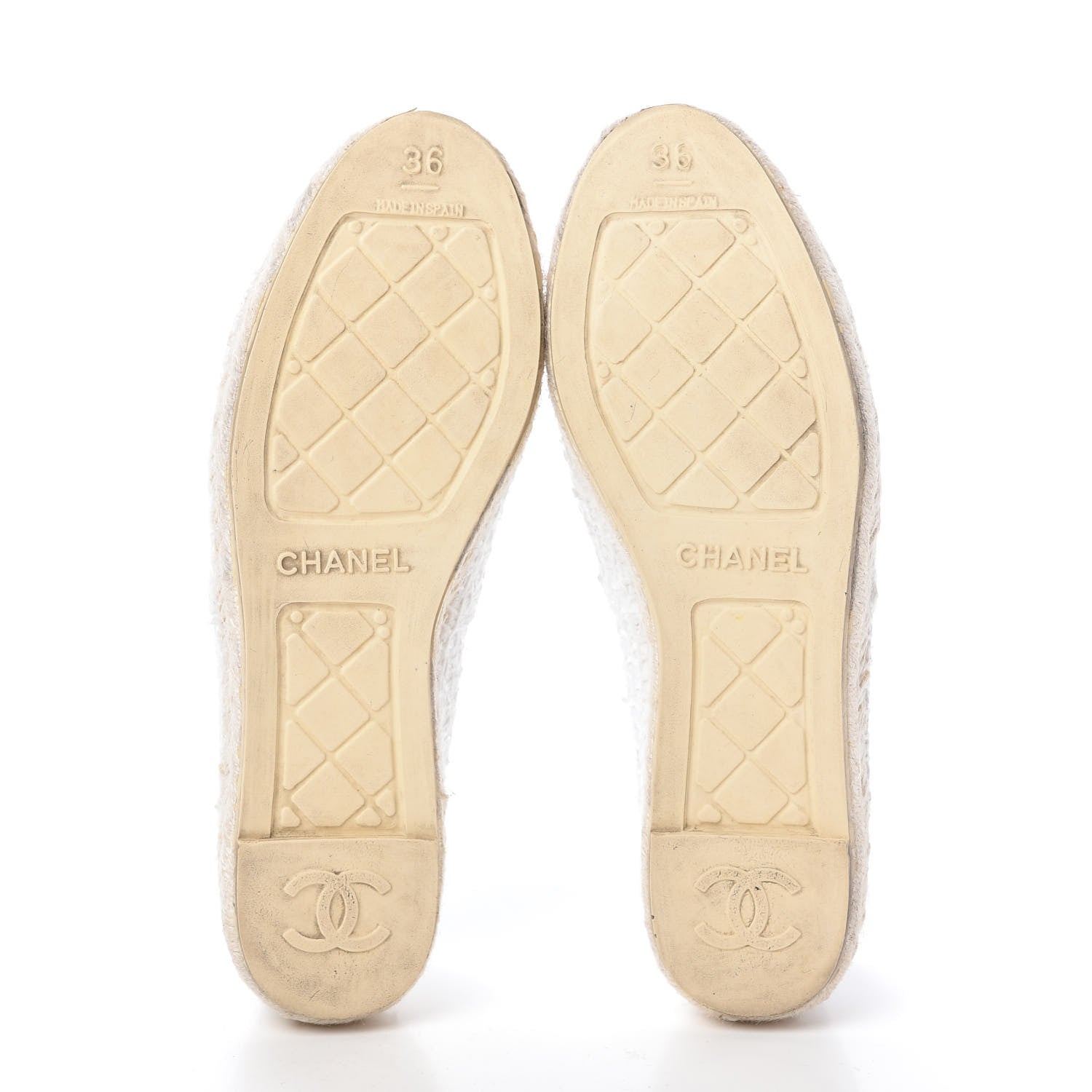 Chanel Tweed Patent CC Espadrilles 36 White 5 of 10