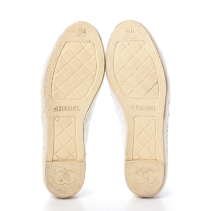 Chanel Tweed Patent CC Espadrilles 36 White 5 of 10