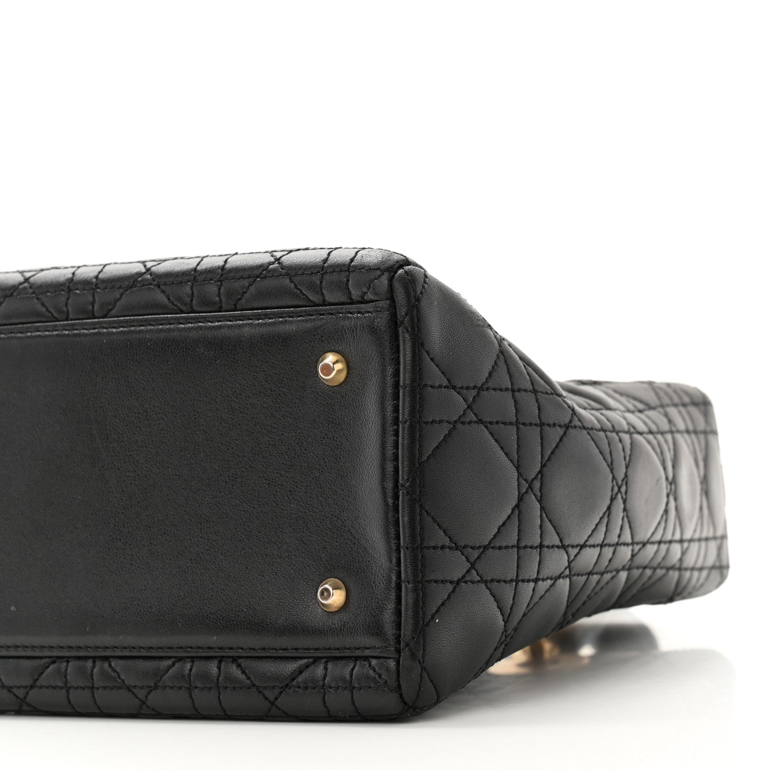 Christian Dior Lambskin Cannage Medium Lady Dior Black 10 of 10