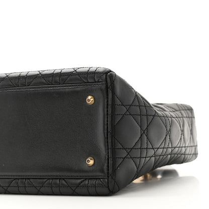 Christian Dior Lambskin Cannage Medium Lady Dior Black 10 of 10