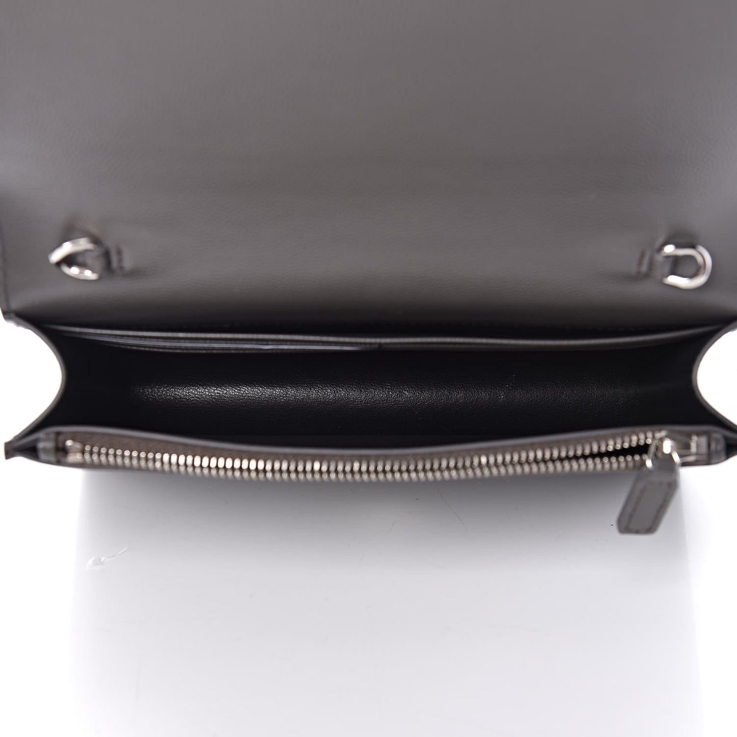 Grain De Poudre Small Classic Monogram Kate Tassel Chain Wallet Gray