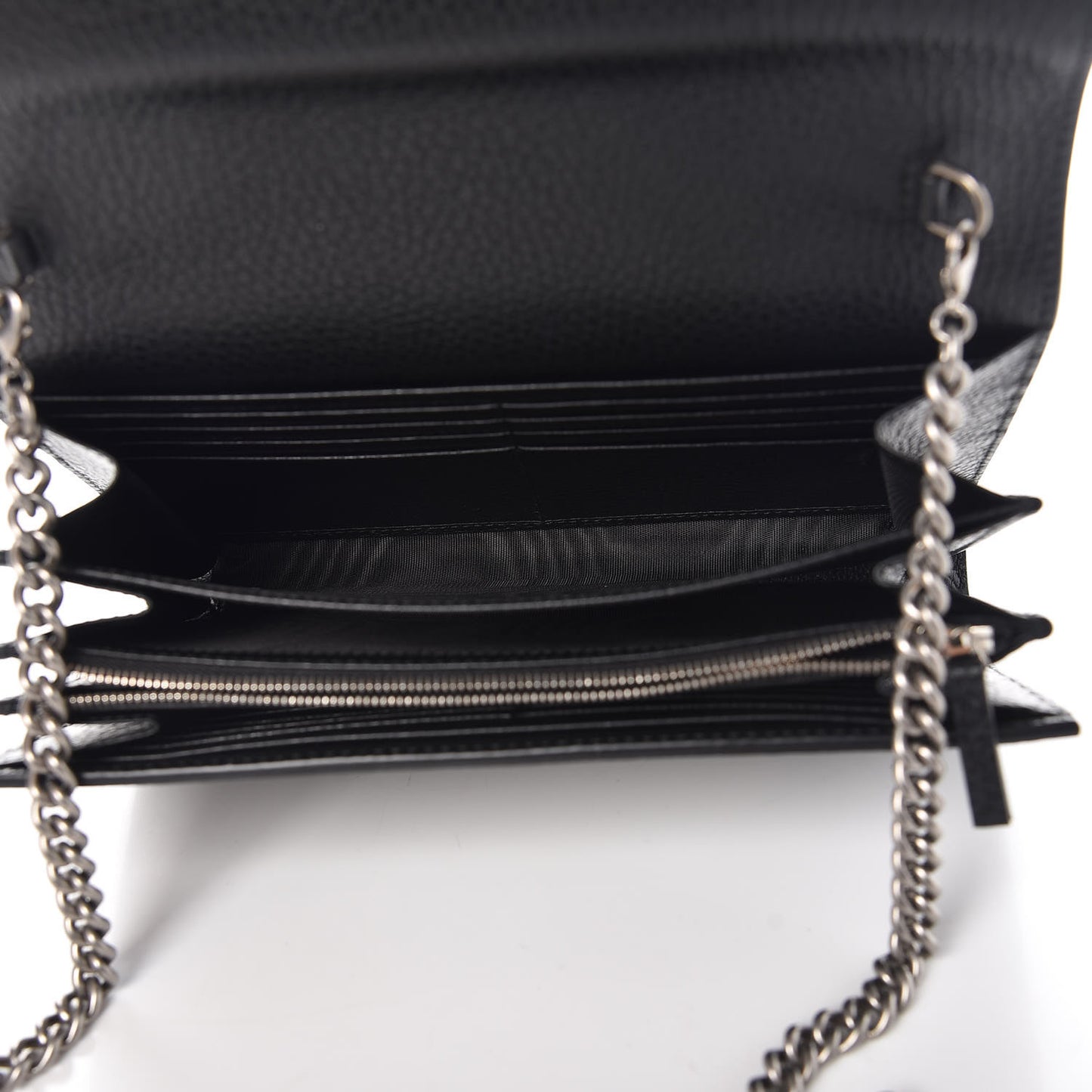 Calfskin Mini Dionysus Chain Wallet Black