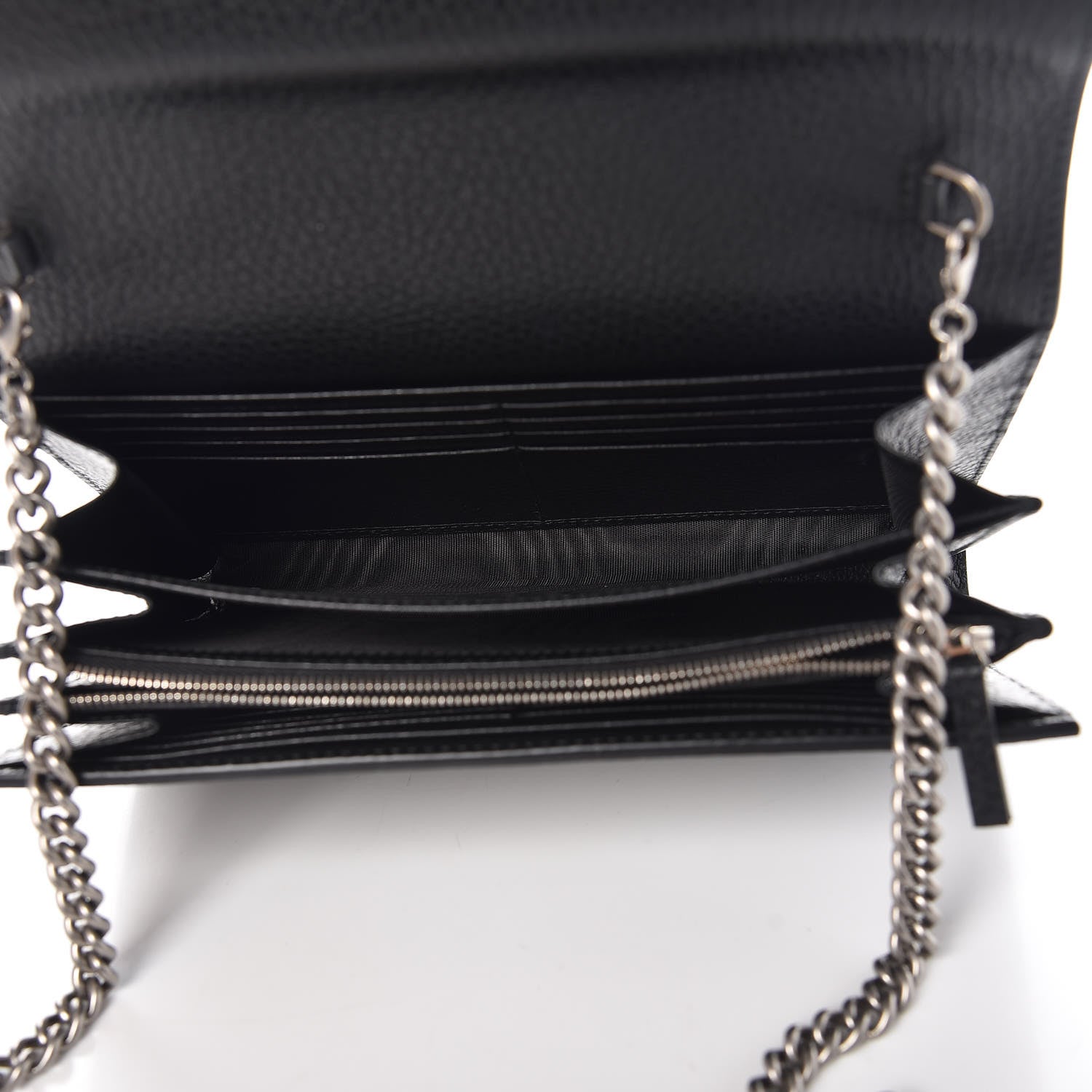Gucci Calfskin Mini Dionysus Chain Wallet Black 5 of 9