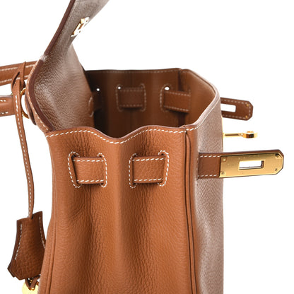Hermes Taurillon Clemence Retourne Horseshoe Kelly 28 Gold 15 of 40