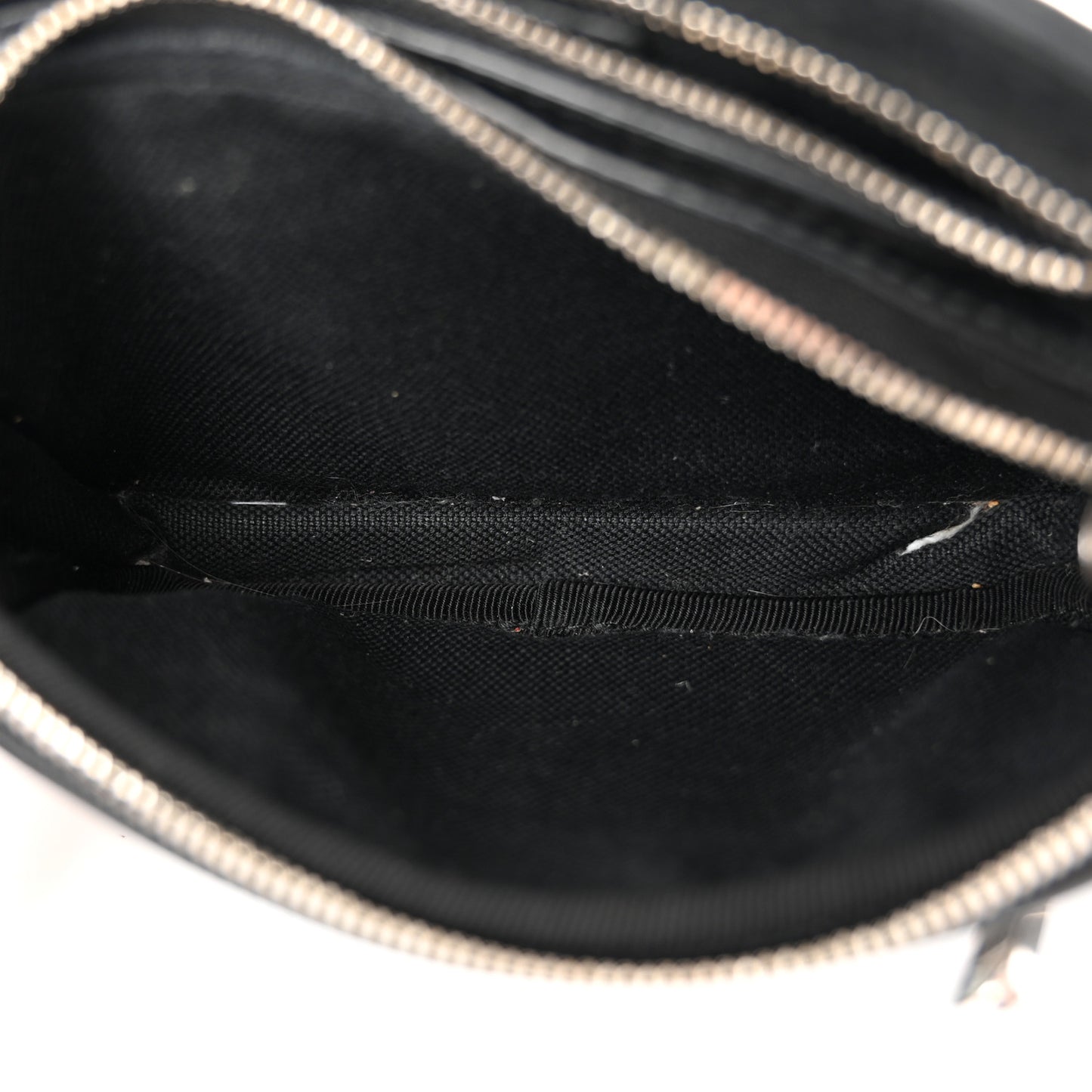 Fluffy Calfskin Morpheus Double Zip Belt Bag Black