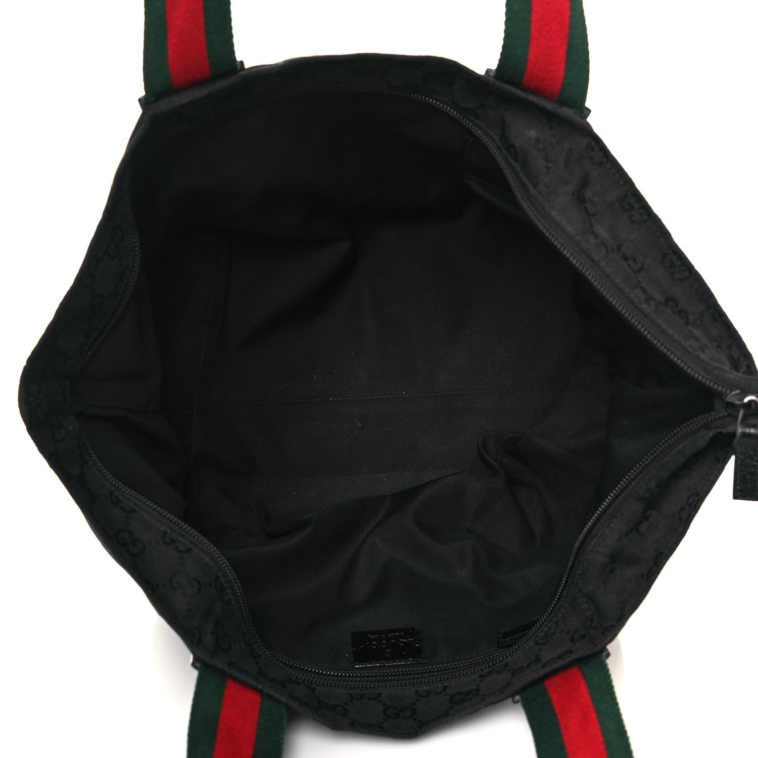 Gucci GG Monogram Medium Web Handle Bucket Tote Black 5 of 14