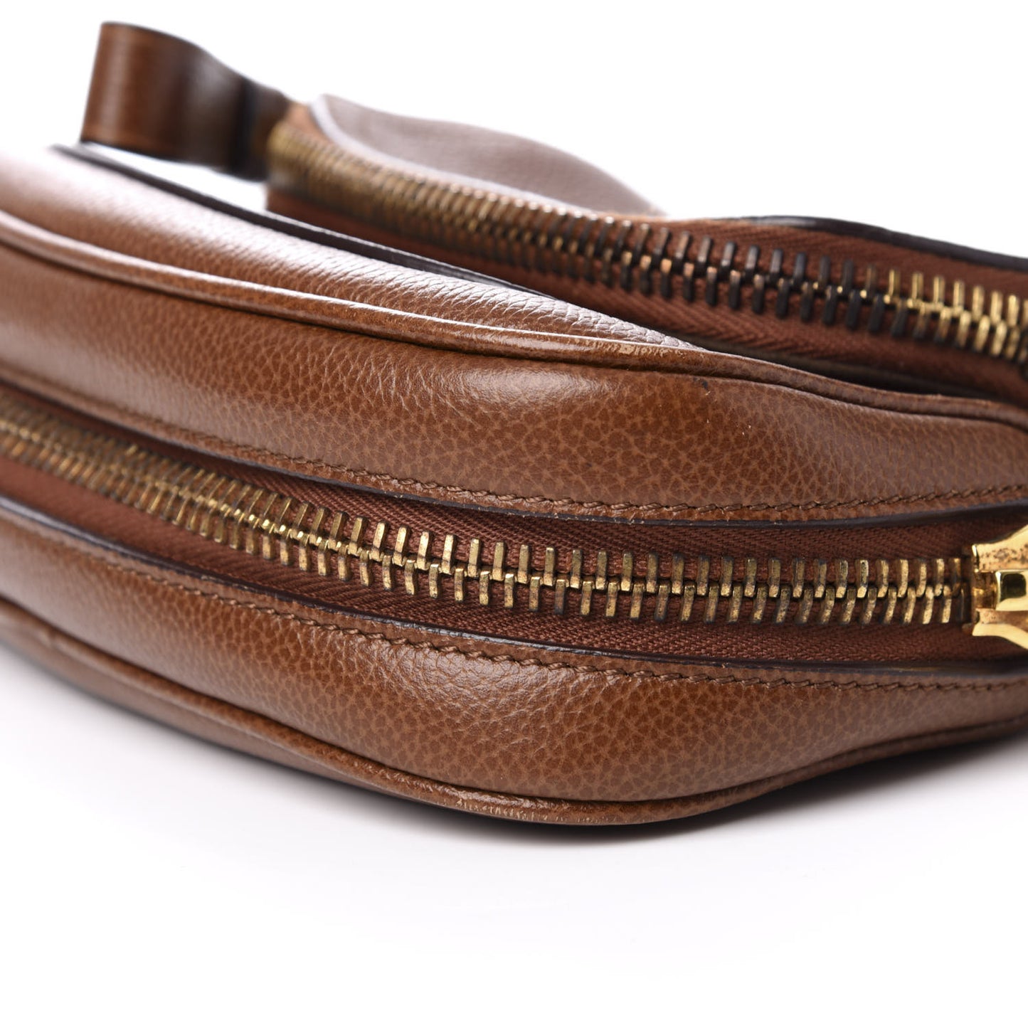 Pebbled Calfskin Mini Jennifer Crossbody Bag Caramel