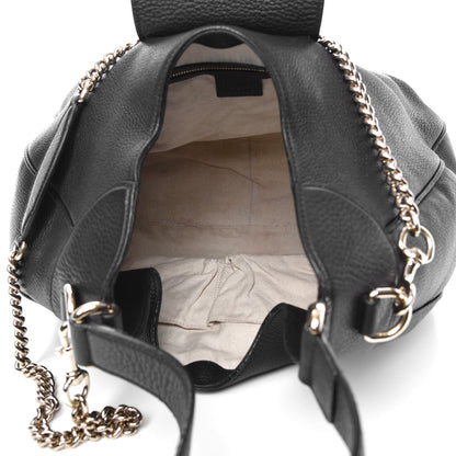 Gucci Pebbled Calfskin Medium Emily Hobo Black 6 of 15