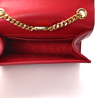 Saint Laurent Calfskin Small Classic Monogram Kate Tassel Satchel Red 5 of 8