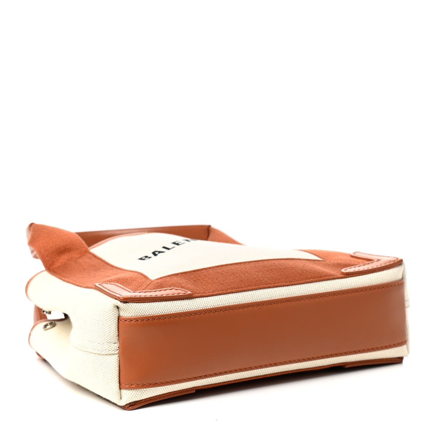 Cotton Canvas Satin Calfskin Navy Cabas XS Naturel Caramel