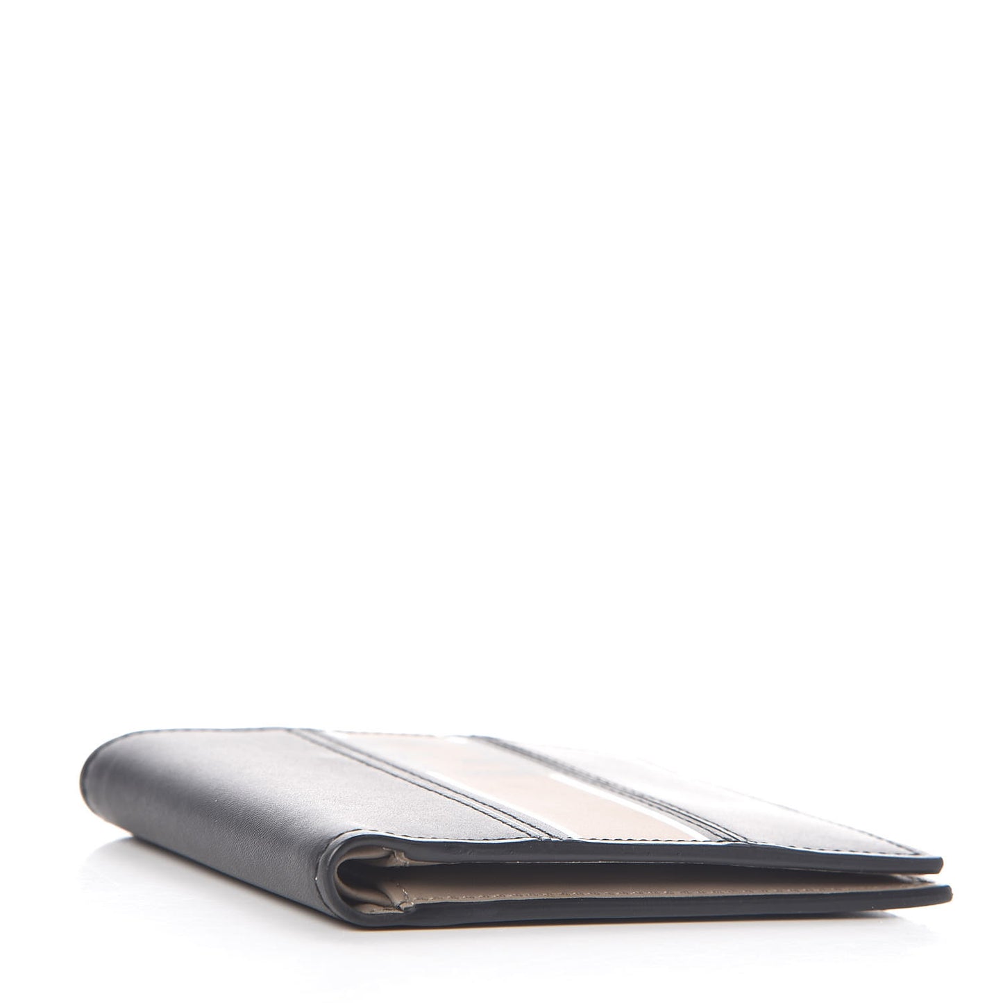 Vitello Liberty FF Stripe Bi-Fold Wallet Black Multicolor