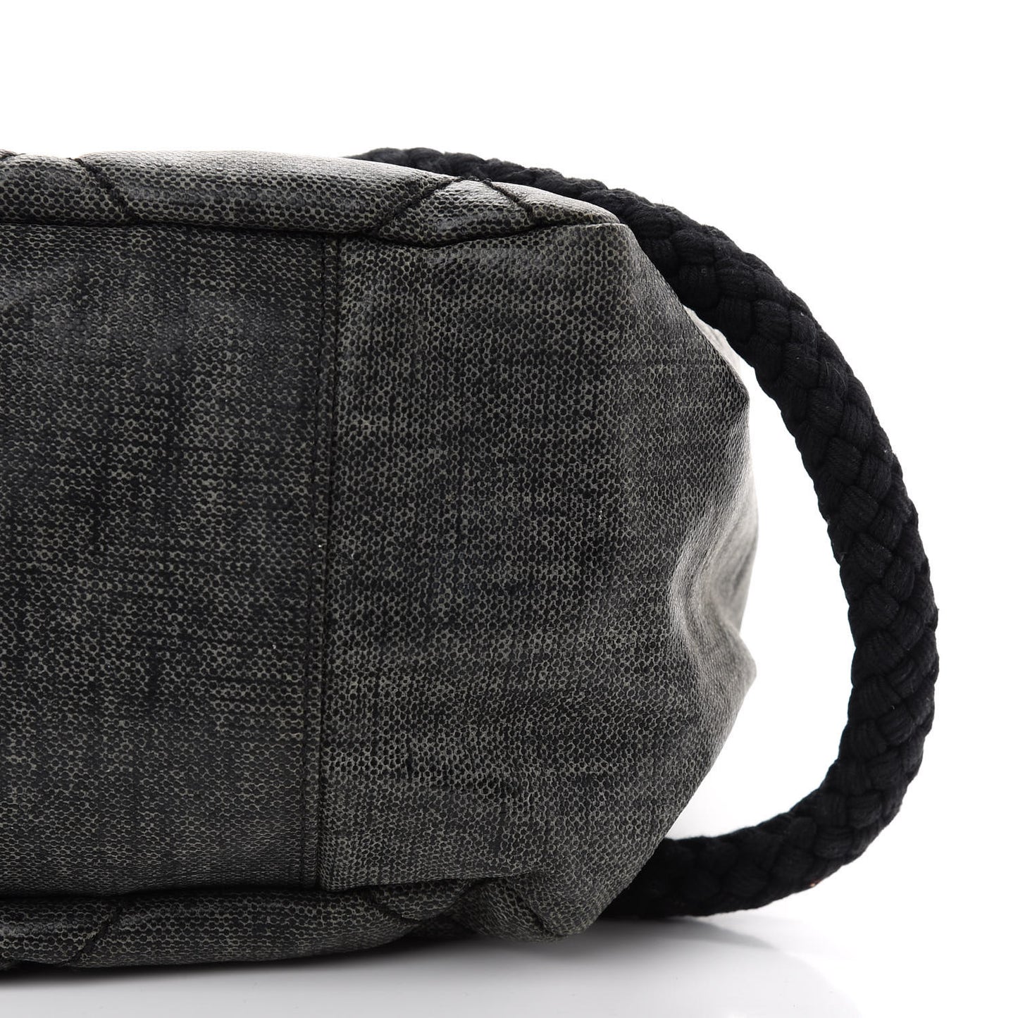 Coated Canvas Large CC Yacht Tote Black White
