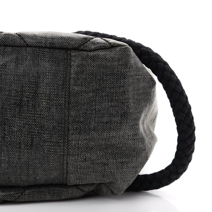 Chanel Coated Canvas Large CC Yacht Tote Black White 10 of 10