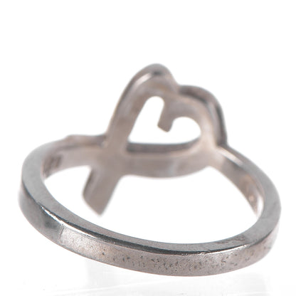 Tiffany Silver Paloma Picasso Loving Heart Ring 54 6.75 3 of 5