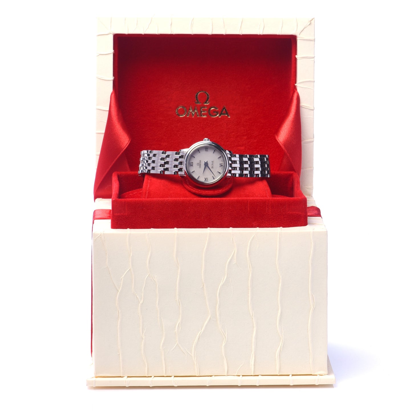 Stainless Steel Mother of Pearl 24mm De Ville Prestige Quartz Watch 424.10.24.60.05.001