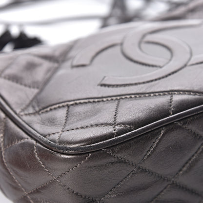 Chanel Metallic Lambskin Quilted Tassel Camera Case Dark Silver 12 of 19
