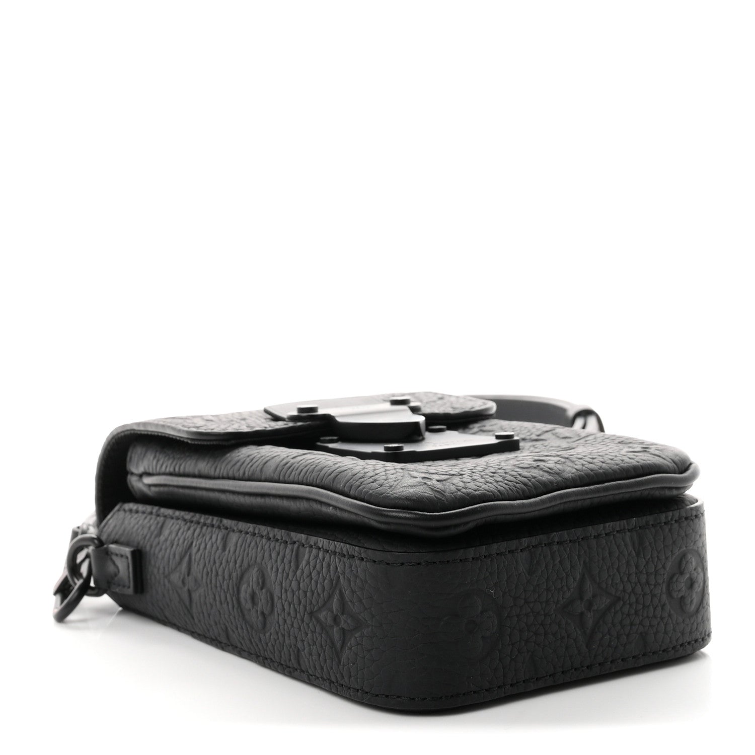 Louis Vuitton Taurillon Monogram S Lock Wearable Wallet Black 3 of 8