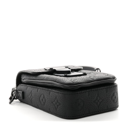 Louis Vuitton Taurillon Monogram S Lock Wearable Wallet Black 3 of 8